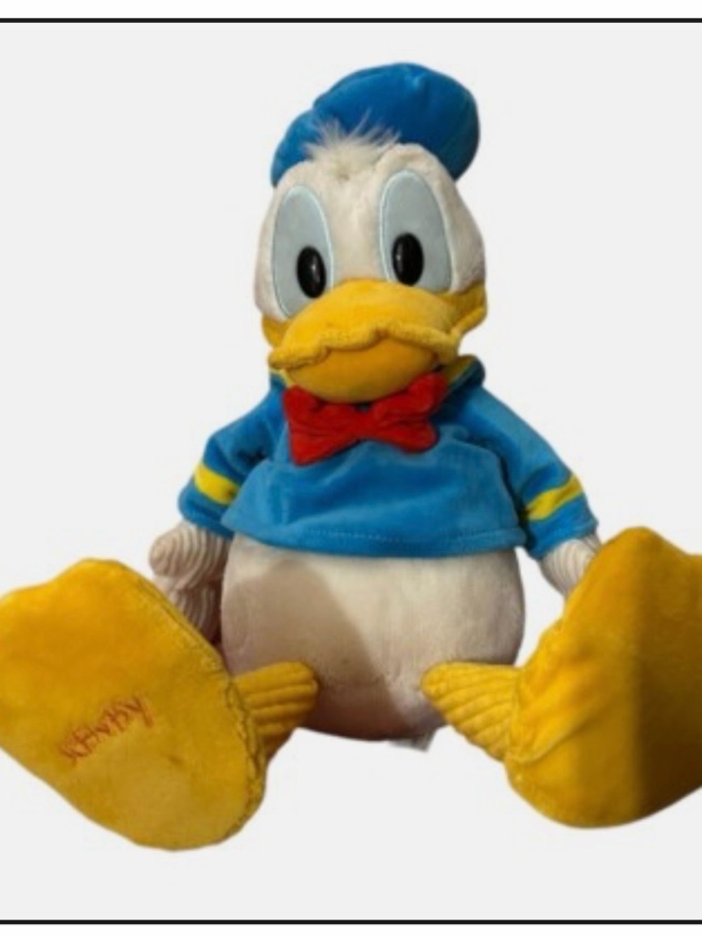 Disney Donald Duck Plush in Blue with Red Bow scenery buddy